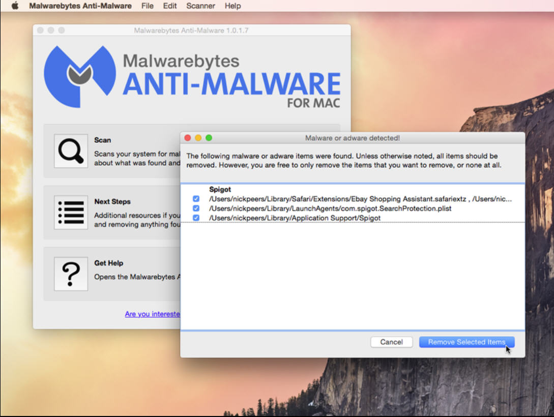 scan mac for malware